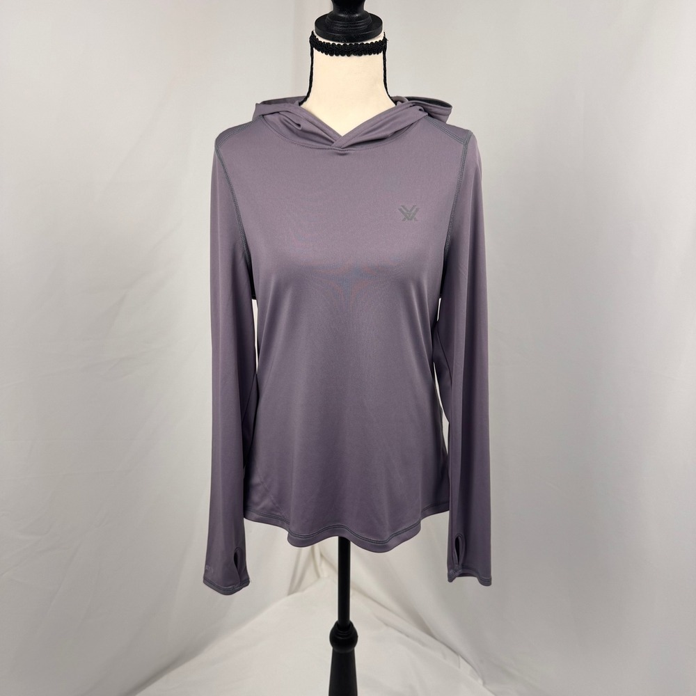 Vortex Sunslayer Hoodie Womens Medium Purple Thumbhole Athletic S1S25079